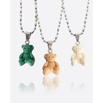 사공삼데이즈 해피 베어 목걸이써지컬 스틸 목걸이 데일리 악세사리 쥬얼리 써지컬스틸 로즈골드