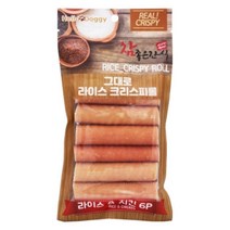 6P 순수 쌀가루 닭고기 라이스 크리스피 강아지육포 건강챙기기 스트레스완화 댕댕이 간식추천 영양 칭찬
