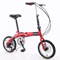 미니벨로 접이식자전거 접이식 출퇴근용 경량 쇼바 7단 선물 초등학생 자전거, 14인치, M