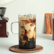 손잡이유리잔 내열 캡슐커피잔 1p 심플한내열유리컵 유리컵 투명유리잔 인크레마 5종 투명 홈카페유리잔 데일리머그, 인크레마유리컵650ml(1p), 인크레마 유리컵_650ml (1p)