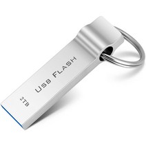 금속 USB 플래시 드라이브 2TB USB메모리 고속 USB3.0 플래시 2000GB 키홀더 포함 1개(UK1-H3)