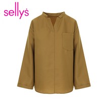 샐리 포켓브이넥블라우스_I3A-IBL036