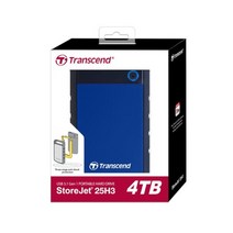 [Transcend] 충격방지용 외장HDD 트랜센드 StoreJet SJ25H3B [인쇄가능] [4TB/블루] [USB3.1]