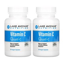 레이크 에비뉴 비타민C Quali-C 1000 mg 60정 2병 아스코르브산 베지 캡슐, 3개