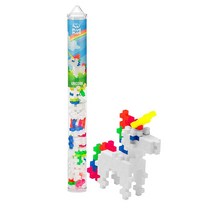 PLUS 미니 메이커 튜브 - 유니콘 70피스 건설 빌딩 STEAM 장난감 인터로킹 퍼즐 블록
