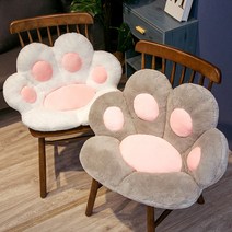 귀여운 고양이 발 베개 플러시 의자 쿠션 동물 어린이 좌석 쿠션 소파 매트 홈 소파 실내 바닥 겨울 장식 선물, 핑크