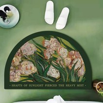 HC 프리미엄 규조토 발매트 욕실 화장실 발매트, 42.규조토_화이트올랜더(반달형)