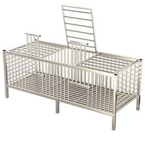 스텐닭장 관상닭 뜬장 닭장 양계장 토끼 오리 사육, 120x60x60CM여물통2개+발그물