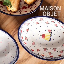 프라카 폴란드풍 도자기 미니 타원볼, 스트로베리