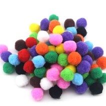 [홈앤스쿨] 칼라 뿅뿅이 (20mm) 폼폼이 솜방울 단색 혼합색상 일반, 초록