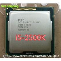 i5 3570 인텔 i5 2500K 프로세서 쿼드 코어 3.3GHz LGA 1155 TDP95W 6MB 캐시 HD 그래픽 i52500k I5, 한개옵션0