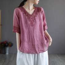 고고네 (의류) 자수 반팔 티셔츠 해외 구매 대행