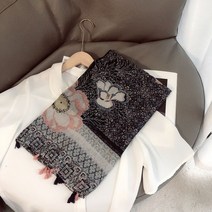사계절 얇은 발리사 스카프 패턴 면 린넨 머플러 비치