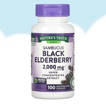네이처스트루 블랙 엘더베리 1000mg 삼부커스 안토시안 100캡슐, 100캡슐 1개