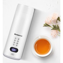 리얼리빙 휴대용 신생아 분유 포트 보온병 전기포터 여행텀블러, 화이트