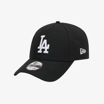 뉴에라 MLB LA 다저스 베이직 화이트 온 블랙 볼캡 12836258