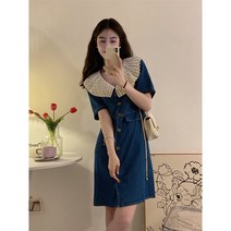 데님원피스 여름 반팔 빅카라