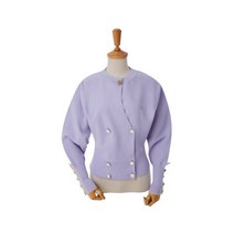 AOW DOUBLE CLOSURE CARDIGAN A21AKT103, L/VIOLET, S