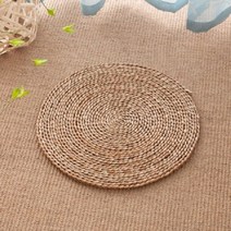 멍석 러그 등나무 짚 카펫 일본 스타일 원형 동그란 매트 쿠션 명상, a, 45x45cm 작은