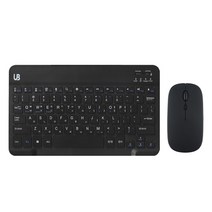 UB BK1 블루투스 무선 미디움 키보드+마우스 set, 마우스_블랙, 키보드_블랙
