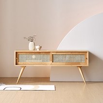 플랜데코 코디 라탄 1200 TV 거실장, 네추럴