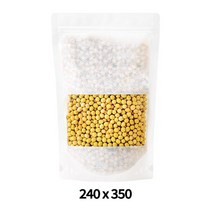 전통한지스탠드(지퍼형) / 240x350 / 100매 / 쥐포 진미채 문어발 마른안주 애견간식 전통과자 건어물 건수산물 농산물 곡식 견과류 소분보관 포장봉투, 100개