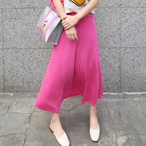 봄 여름 가을 데일리 촉촉 사방스판 밴딩 롱 스커트