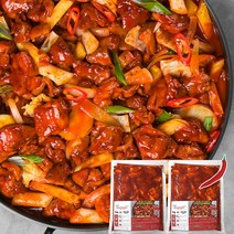 춘천 한입 신선닭갈비 1kg * 2개 (총 4kg 구매시 분모자+면사리 증정), 매운맛1kg+매운맛1kg
