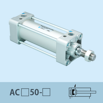 신영제어기 공압실린더 AC50 Rc3/8 (복동편로드 에어쿠션타입 중형실린더), 150, 1개