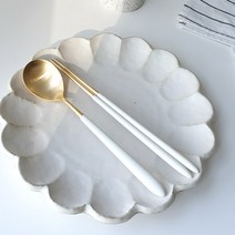 소코데코 골든벨 메이플우드 블랙 화이트 부부 수저세트 골드 실버 백화점 커트러리 40종, 10.골드 숟가락