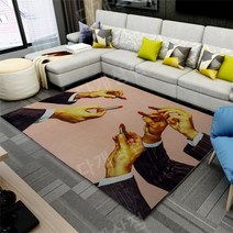 립스틱 셀레티 수입 거실 러그 매트 카페트 120cm 발매트