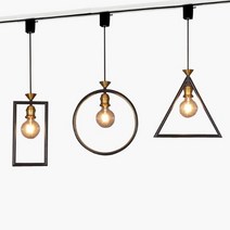 LED 직사각 원형 삼각 링 1등 펜던트레일 LED레일조명 식탁등 카페조명, 원형링 팬던트레일등