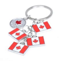 쿠카 쥬얼리 캐나다 국기 펜던트 키링 기념품 패션 키체인 악세사리, 8cm, Design 2