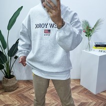 바이코드 남녀공용 오버핏 뉴욕시티 아노락 반집업(2컬러)