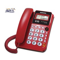 코러스 발신자번호표시 유선전화기, DT-7780 (레드)