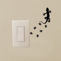 수동비닐멀칭기 비닐멀칭기 무동력비닐피복기 블랙 비닐 벽 데칼 동물 도마뱀 도롱더 애완 가게 트랙 스위치 스티커 3SS0149, Black