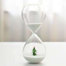 모래시계 모래멍 30 분 크리스마스 모래 시계 타이머 유리 수공예 샤워, White Sand_30min