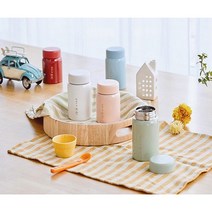 미니 죽통 이유식용기 오슬로 보온 도시락통 회사 점심 보냉 푸드 텀블러, 레드, 280ml