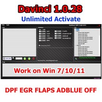 다빈치 1.0.28 Win7/10/11 용 ECU 프로그래머 무제한 활성화 DPF EGR 플랩 ADBLUE OFF 칩튜닝 리매핑 SW 다, 01 Send Download Link