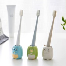세라믹 도자기칫솔꽂이 칫솔거치대 면봉꽂이 치간치솔꽂이, 흰 고양이