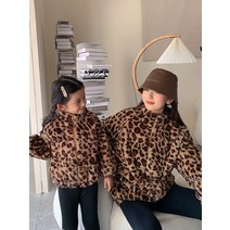 엄마 아 페이크 호피 퍼 코트 겨울옷 시크 더 도톰 엄마아이세트 겨울옷 패밀리룩 맘커플룩 암마랑커플룰 딸엄마커플룩