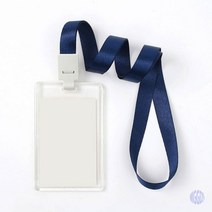 투명 아크릴 사원증 케이스 3p세트 세로형 네이비 아크릴 사원증 케이스 사원증 케이스 목걸이 사원증목걸이 사