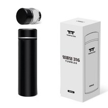 스테인리스316 2중보온보냉 500ml 텀블러, 블랙1개