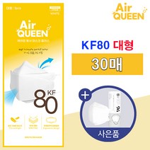 [에어퀸] 국산 성인용 황사 마스크 KF80 의약외품, 30매