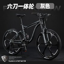 풀샥mtb 입문용 수입 성인 충격흡수 자전거 산악 청소년 엠티비 오프로드, 21단, 24인치, 그레이  6스포크