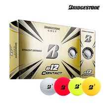 브리지스톤 e12 CONTACT 컨택트 3피스 골프공 12p, 레드, 1개