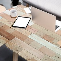 현대시트 한양 책상 식탁 테이블 가구 리폼 인테리어필름 1m   에코필름 헤라, 20. 빈티지패널 브라운 ECLW477