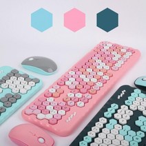 ohnew 가성비 좋은 이쁜 핑크 게임 LED 모든 키 인식 동시 입력 키보드 소리 작은 조용한 몰컴용, 스카이블루