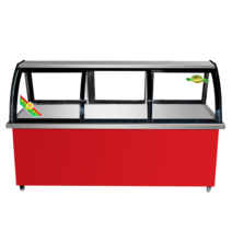 정육쇼케이스 마트 정육점 냉장고 젓갈 고기 진열대, 1.빨간색 후면 도어 120x80x120cm