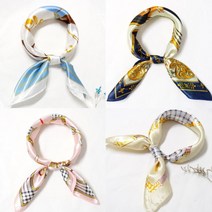 엔비 사각스카프1 여성 쁘띠 사각 실크 스카프